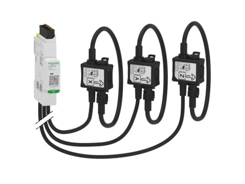 Energimåler PowerTag Energy R200, PowerTag Rope 200A 3P/3P+N til montage i top eller bund position