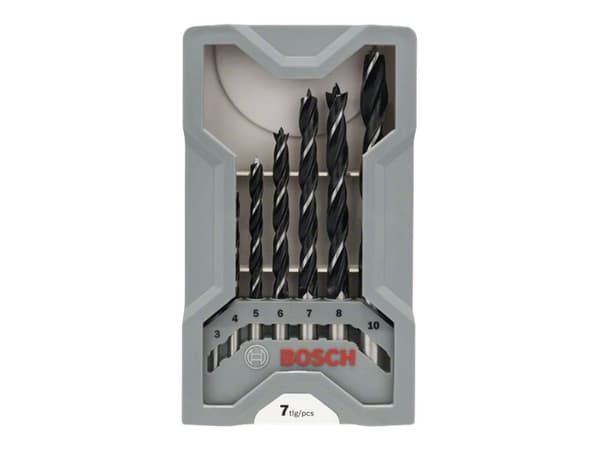 Bosch - Bor - for bløtt tre, løvtre - brad-punktsbit - 7 deler