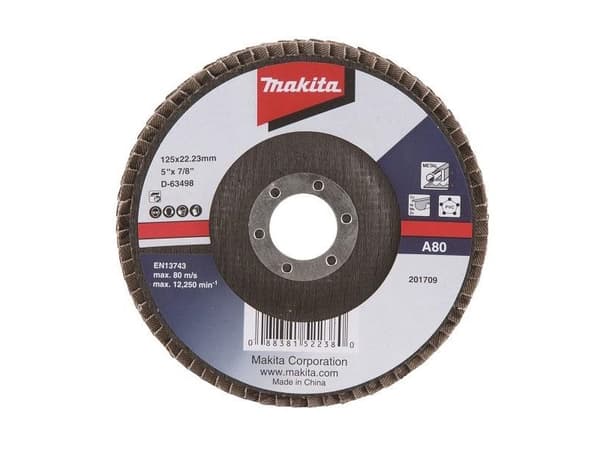 Makita - Klaffplate - for tre, metall, plast, ikke-jernholdig metall - 125 mm - grovkorn: A80