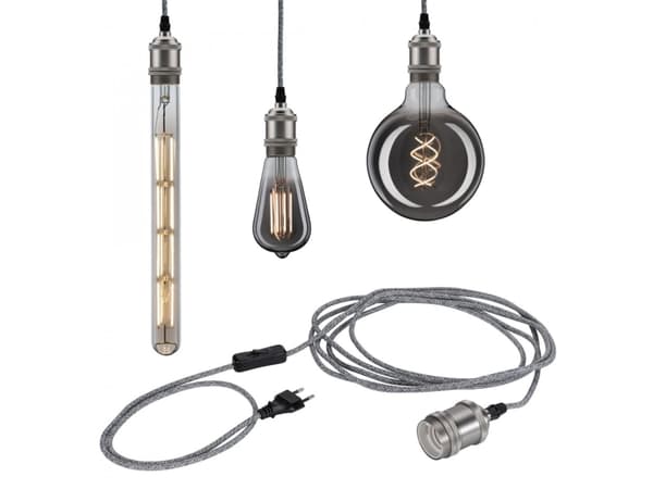Paulmann Neordic Eldar pendel med bryter max 1x20W E27 Rød/Brüniert 230V Metall Nickel, Rød