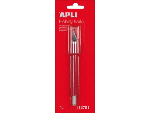Apli APLI Hobby Knife presisjonskniv, skalpell, rød