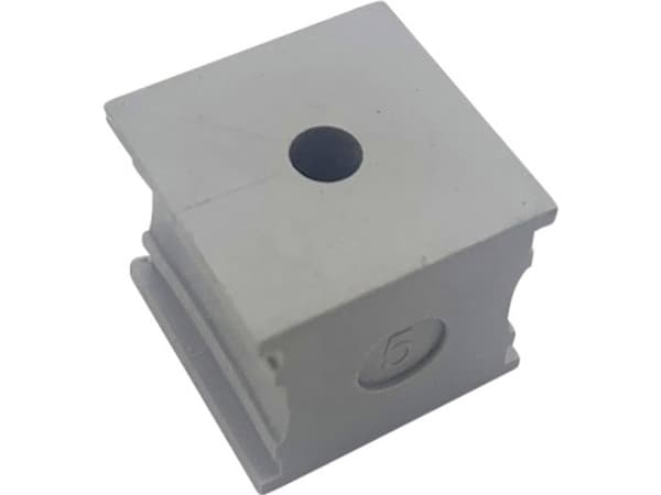 TRU COMPONENTS ELT 5 Kabelgennemføring slidset Klemme-diameter (max.) 6 mm Elastomer Grå 1 stk