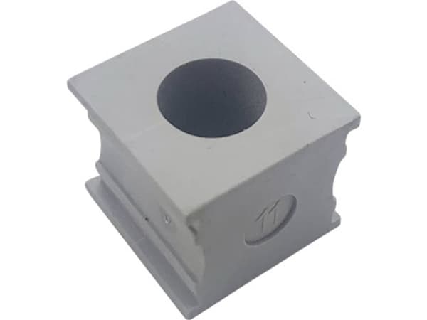 TRU COMPONENTS KT 11 Kabelgennemføring Klemme-diameter (max.) 12 mm Elastomer Grå 1 stk