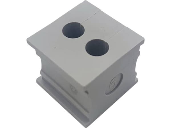 TRU COMPONENTS KT 2/6 Kabelgennemføring Klemme-diameter (max.) 6 mm Elastomer Grå 1 stk