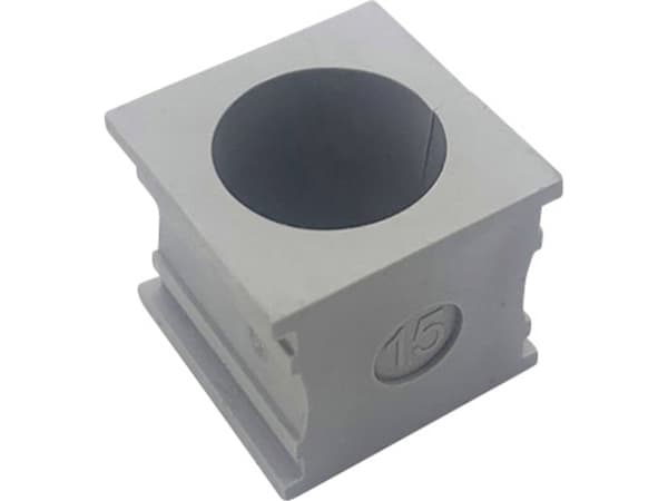 TRU COMPONENTS ELT 15 Kabelgennemføring slidset Klemme-diameter (max.) 16 mm Elastomer Grå 1 stk