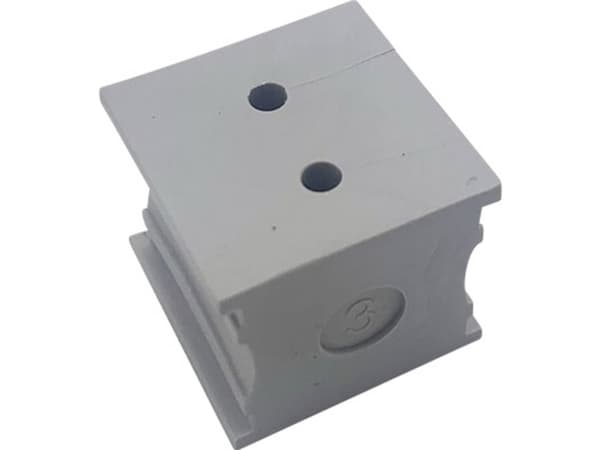 TRU COMPONENTS KT 2/3 Kabelgennemføring Klemme-diameter (max.) 3 mm Elastomer Grå 1 stk