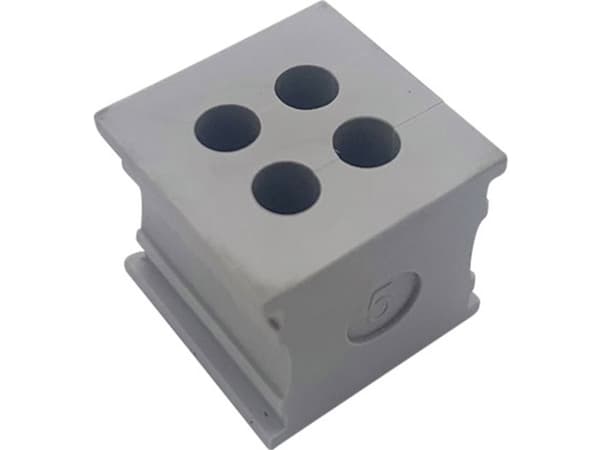 TRU COMPONENTS KT 4/5 Kaapeliläpivienti uritettu Kiinnittimen halkaisija (max.) 5 mm Elastomeeri Harmaa 1 kpl