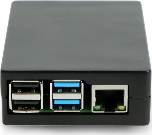 OEM Raspberry Pi 4B alumiinikotelo - musta