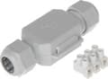 Miniatyrbild 1 av 2: Raytech kopplingsdosa med inbyggd gel 80x36x23 1 st.m/kl+fork-IP68.Terminal 3x2,5mm2
