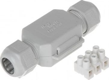 Raytech kopplingsdosa med inbyggd gel 80x36x23 1 st.m/kl+fork-IP68.Terminal 3x2,5mm2