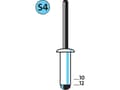 Miniatyrbilde 3 av 3: Novus Office 110026857 Blindnitter (Ø x L) 4 mm x 10 mm Stål Stål 20 stk