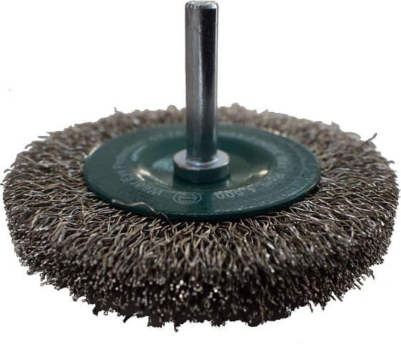 Abbraboro skivebørste 75x15 mm ABRABORO - bølgetråd, skaft, INOX