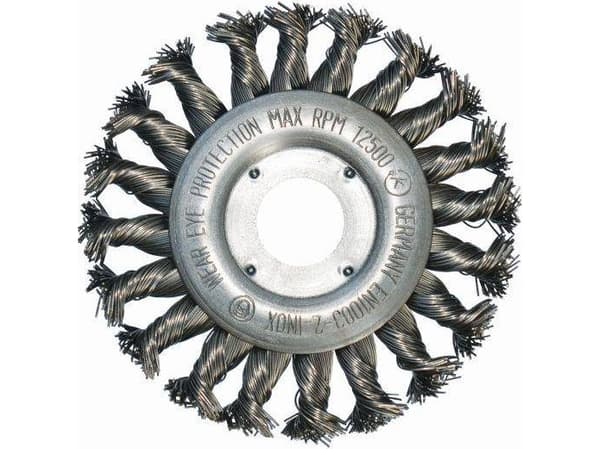 Abraboro Hjulborste 115 mm/M14 ABRABORO - knuten tråd 0,5 mm