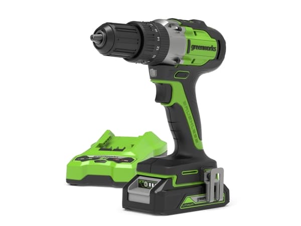 Greenworks 3704107UA, Eldriven skruvdragare, Pistolhandtag, Svart, Grön, Borstlös, Bältesklämma, 60 nm