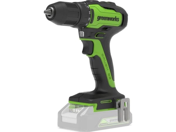 Greenworks 3704007, Eldriven skruvdragare, Pistolhandtag, Svart, Grön, Borstlös, Bältesklämma, 35 nm