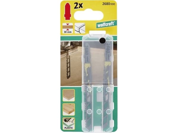 Wolfcraft 2 sågblad - T-handtag, 75 mm, fina, exakta snitt