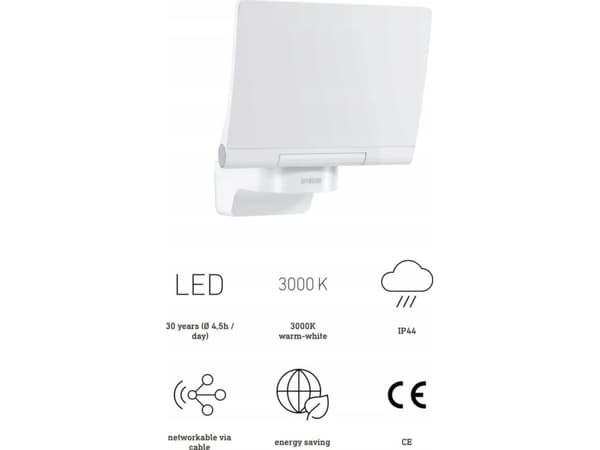 Steinel flomlys LED flomlys 19,3W Steinel XLED PRO 240 uten sensor V2 EU hvit