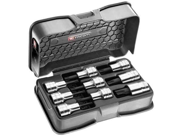 Facom Værksted Skruemaskinindsats Størrelse T 20, T 25, T 27, T 30, T 40, T 45, T 50, T 55, T 60 1 Set