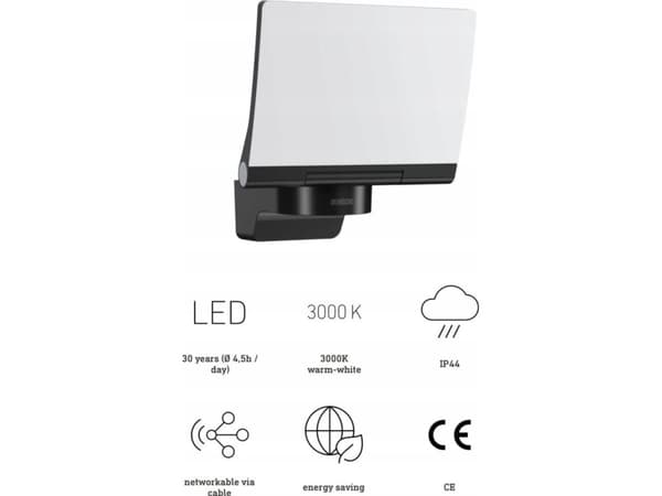 Steinel flomlys LED flomlys 19,3W Steinel XLED PRO 240 uten sensor V2 EU svart
