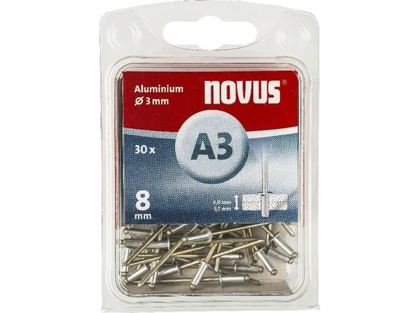 Novus aluminiumsnagler A3/8 NOVUS [70 stk.]