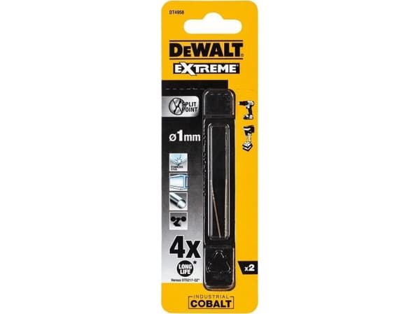 DeWALT Extreme, Borr, Spiralborrkona, Högerrotation, 1 mm, 3,4 cm, 1,2 cm