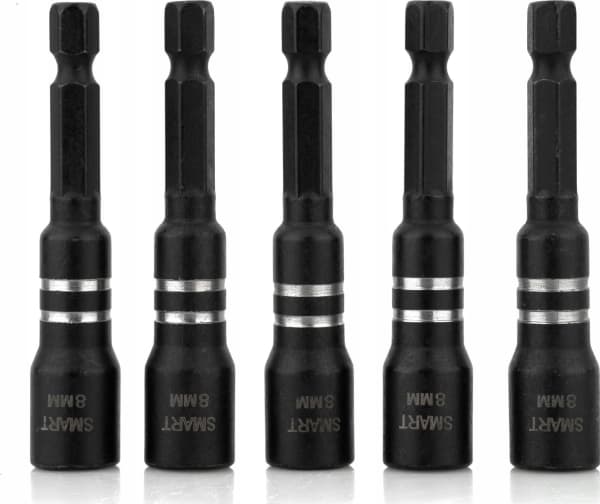 Smarte magnetiske slagsokler 1/4" 8mm 5 stk. smart