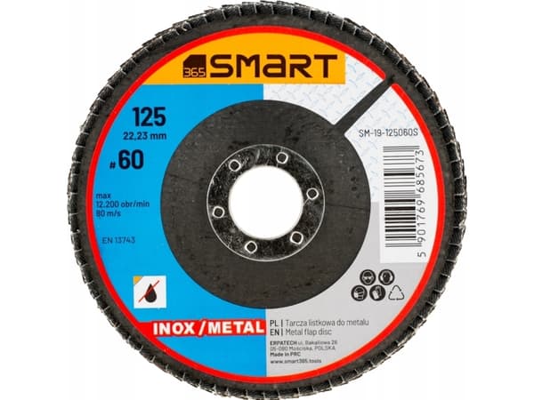 Smart flap disc inox/metal 125mm, thickness 60 smart