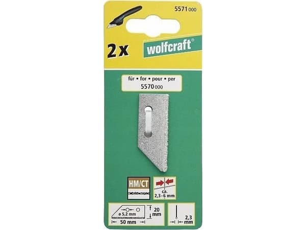 Wolfcraft blad för fogskrapa [2 st]