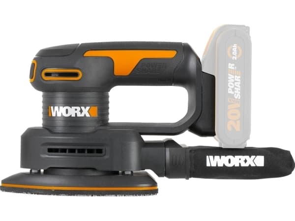Worx-sliper trådløs orbitalsliper 20v, 12000 rpm, uten batteri - SOLO
