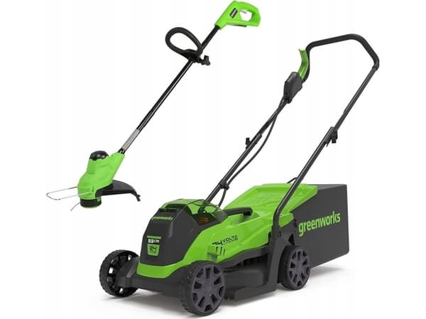 Greenworks GD24LM33LT25K4, Skjutgräsklippare, 280 m², 3,3 cm, 2,5 cm, 7,5 cm, 30 L
