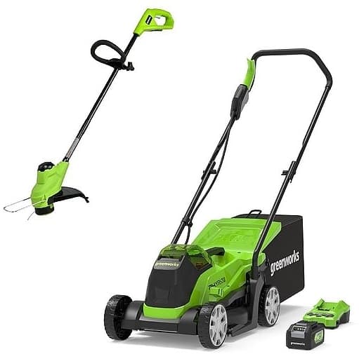 Greenworks GD24LM33LT25K4, Skjutgräsklippare, 280 m², 3,3 cm, 2,5 cm, 7,5 cm, 30 L