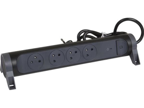 Skyddande förlängningskabel 4x2PZ 1.5m svart