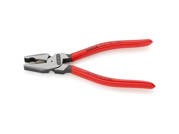 Knipex 02 01 180 SB, Kombinasjonstang, Støtbestandig, Dielektrisk, Stål, Plast, Rød, 180 mm