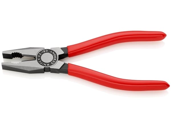 Knipex 03 01 180 SB, Kombinasjonstang, Stål, Plast, Rød, 180 mm