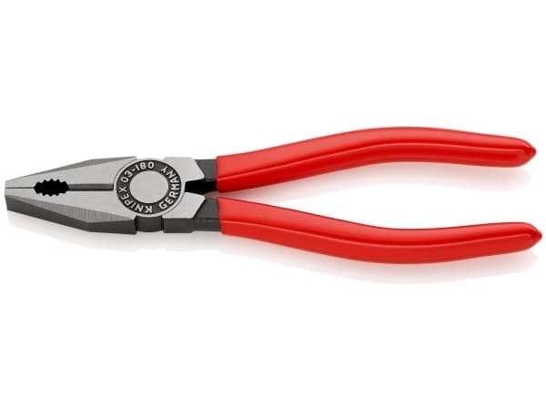 Knipex 03 01 180 SB, Kombinasjonstang, Stål, Plast, Rød, 180 mm