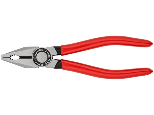 Knipex 03 01 180 SB, Kombinasjonstang, Stål, Plast, Rød, 180 mm