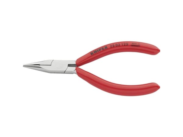 Knipex 25 03 125, Nåletang, 1,8 mm, 2,7 cm, Krom-vanadium-stål, Röd, 12,5 cm