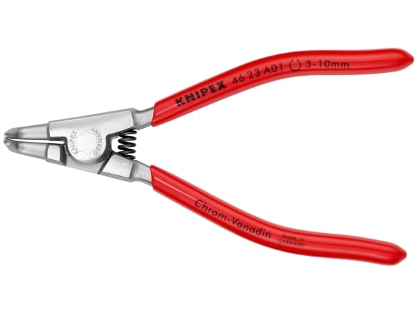 Knipex 46 23 A01, Låseringtang, Kromvanadiumstål, Plast, Rød, 125 mm, 84 g
