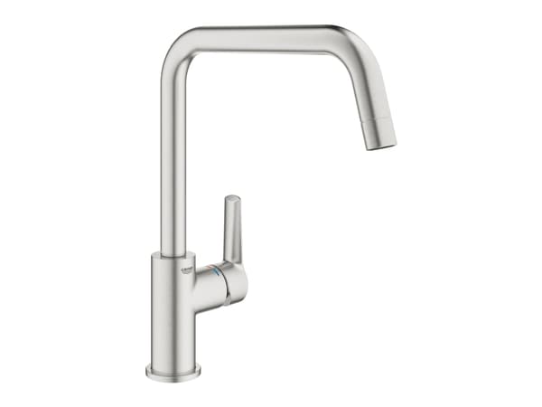 GROHE 30470DC0, Standard, Stål, Kran-håndtak, Single/enkelt, Super steel, Type U