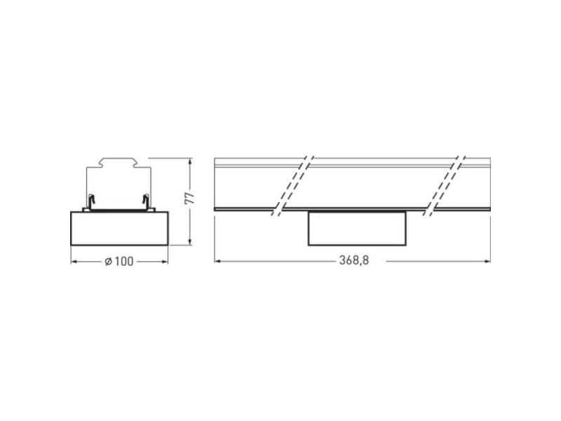 Trilux 7343800 7750 Fixpoint L37 03 Højvolt-skinnesystem-komponenter Sølv