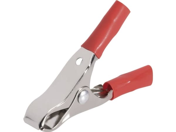 TRU COMPONENTS Krokotiiliklipsi Punainen Kiristysalue max: 26,8 mm Pituus: 100 mm 1 kpl 1 kpl