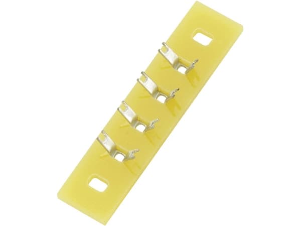 TRU COMPONENTS Loddeliste enkeltrække Samlet antal poler 4 Epoxyd (L x B x K) 36 x 9 x 1.5 mm 1 stk 1 stk