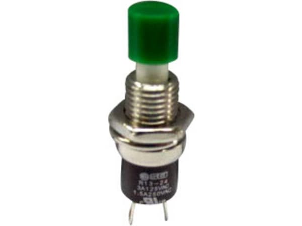 TRU COMPONENTS TC-R13-24B1-05 GN Trykknap 250 V/AC 1,5 A 1 x On/(Off) Tastende 1 stk
