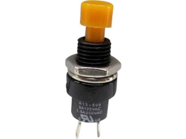 TRU COMPONENTS 1587749 TC-R13-509A-05YL Trykknap 250 V/AC 1.5 A 1 x Off/(On) Tastende 1 stk