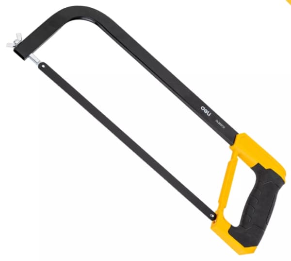 Deli Tools Hacksaw with Coated Handle, Baufil, Plast, Tre, Stål, Stål, Sort, Gult, Sort, Gult