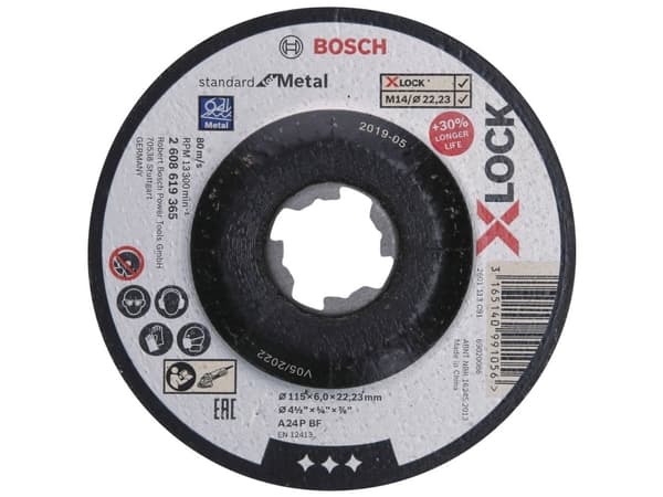 Bosch Accessories 2608619365 X-LOCK Skrubskive lige 115 mm 22.23 mm 1 stk