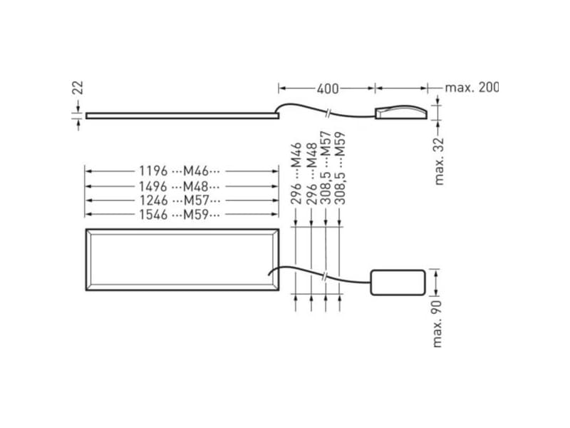 Trilux 7534151 ArimoFit M46#7534151 LED-loftslampe LED (RGB) 31 W Hvid