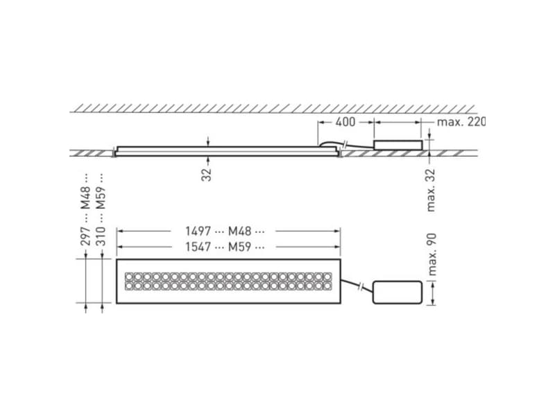 Trilux 7637740 Creavo M59- #7637740 LED-loftslampe LED (RGB) 37 W Hvid