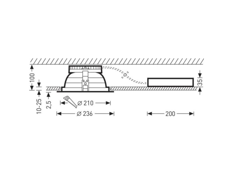 Trilux 6867440 InperlaL G2 #6867440 LED-indbygningslys LED (RGB) uden 16 W Hvid