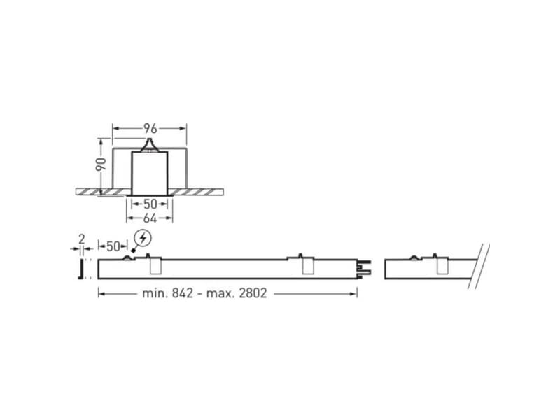 Trilux 7556151 Fn5 C11 DIL #7556151 LED taklampa LED (RGB) 27 W Vit